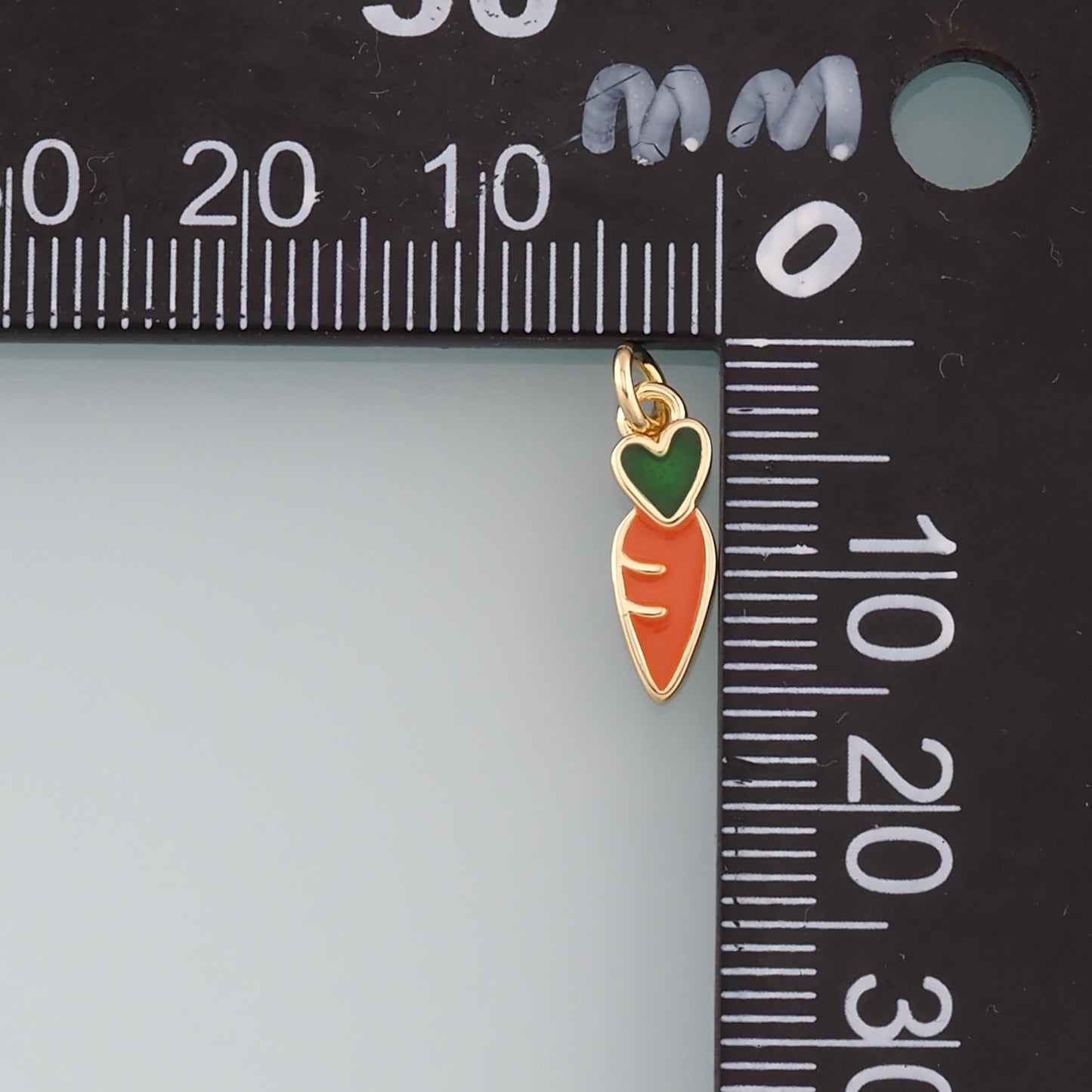 Gold Radish Charms,18K Gold Filled Radish Pendant,Enamel Fruit Charm Bracelet Necklace for DIY Jewelry Making Supply