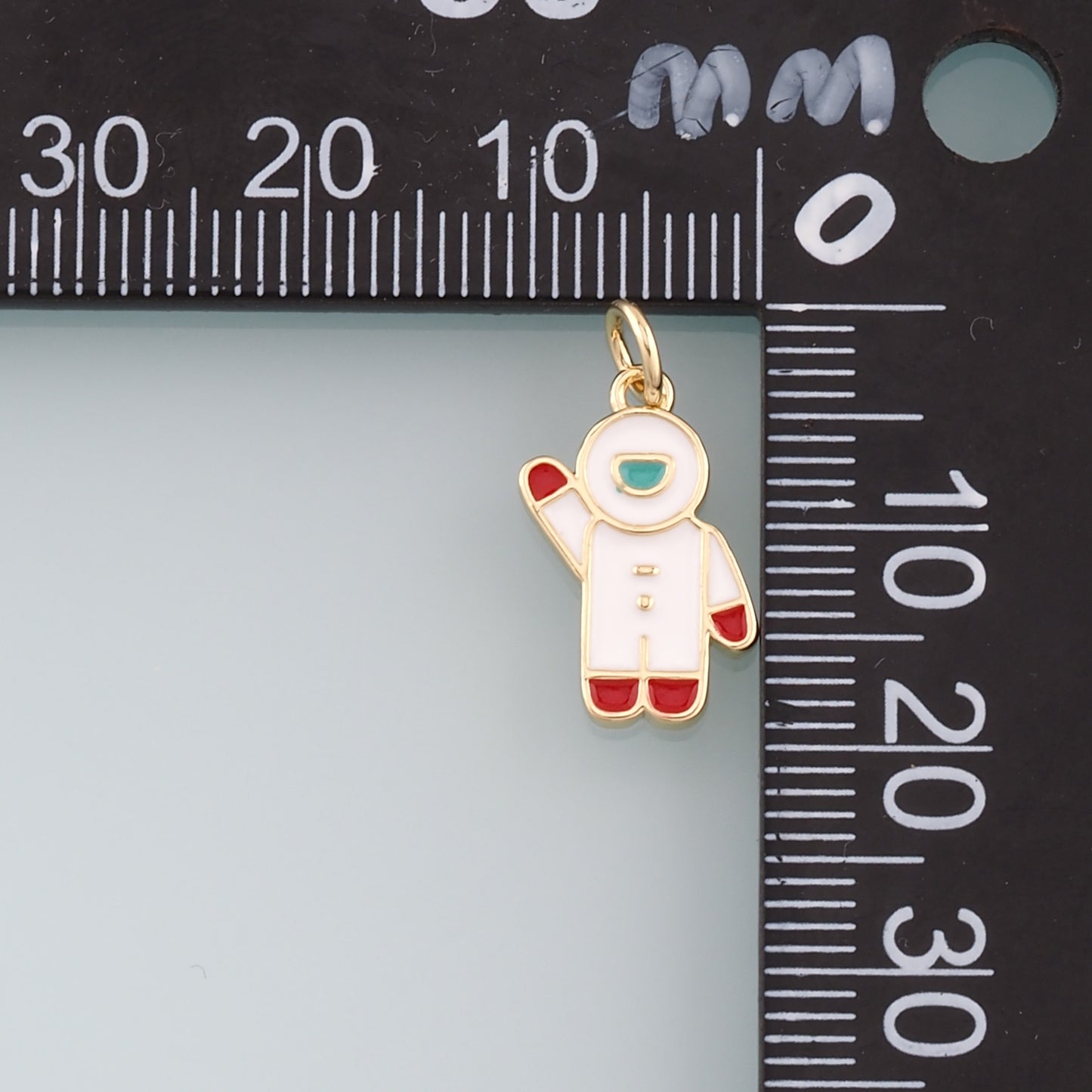 Gold Astronaut Charms,18K Gold Filled Astronaut Pendant,Enamel Universe Charm Bracelet Necklace for DIY Jewelry Making Supply