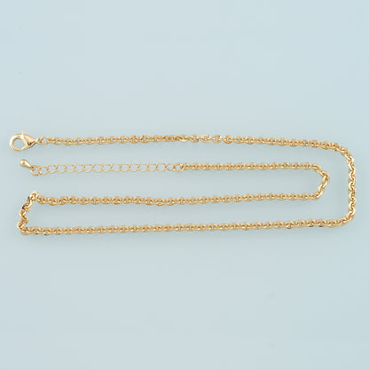 Gold Oval Chain,18K Gold Filled Oval for Necklace Bracelet DIY Jewelry Making Supply
