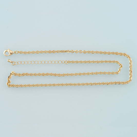 Gold Oval Chain,18K Gold Filled Oval for Necklace Bracelet DIY Jewelry Making Supply