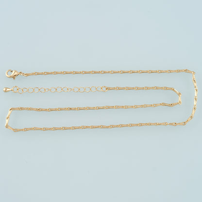 Gold Bone Chain,18K Gold Filled Rectangle for Necklace Bracelet DIY Jewelry Making Supply