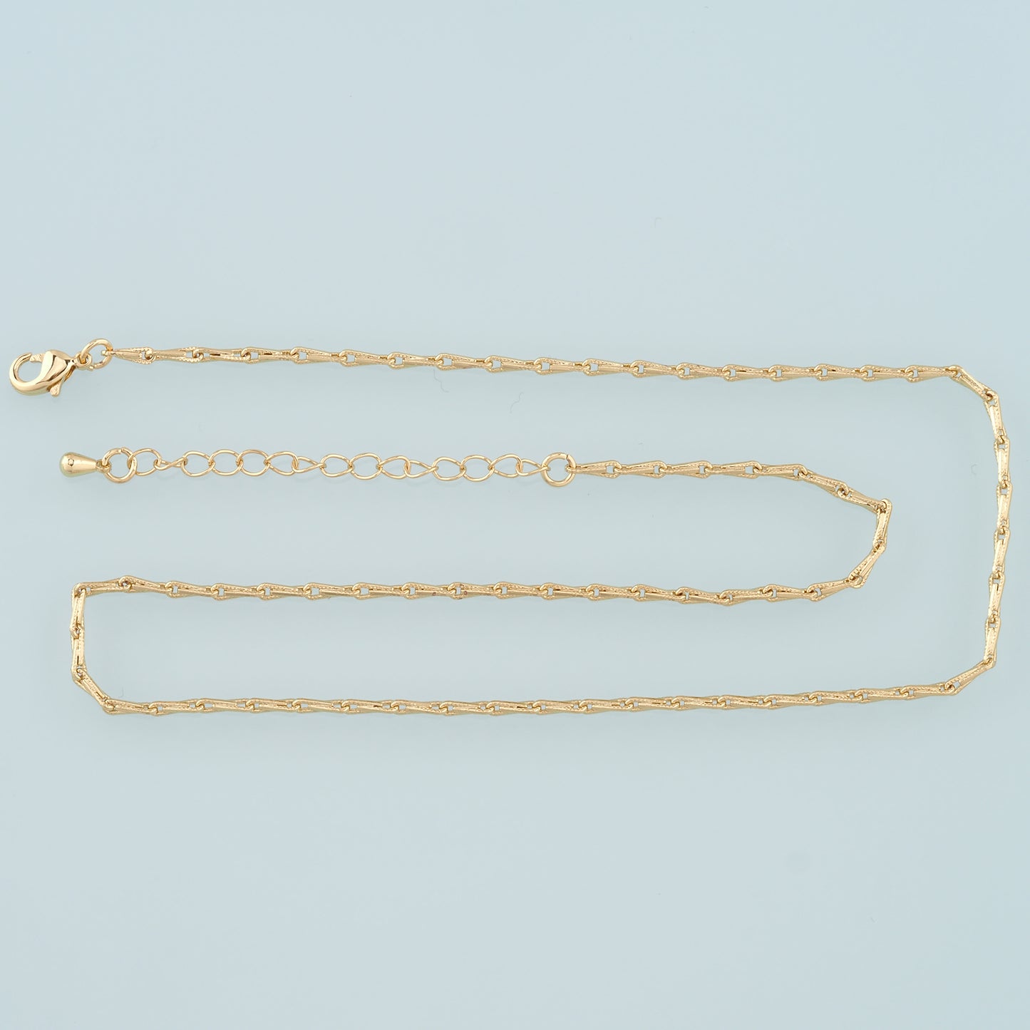 Gold Bone Chain,18K Gold Filled Rectangle for Necklace Bracelet DIY Jewelry Making Supply