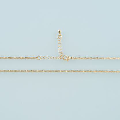 Gold Bone Chain,18K Gold Filled Rectangle for Necklace Bracelet DIY Jewelry Making Supply
