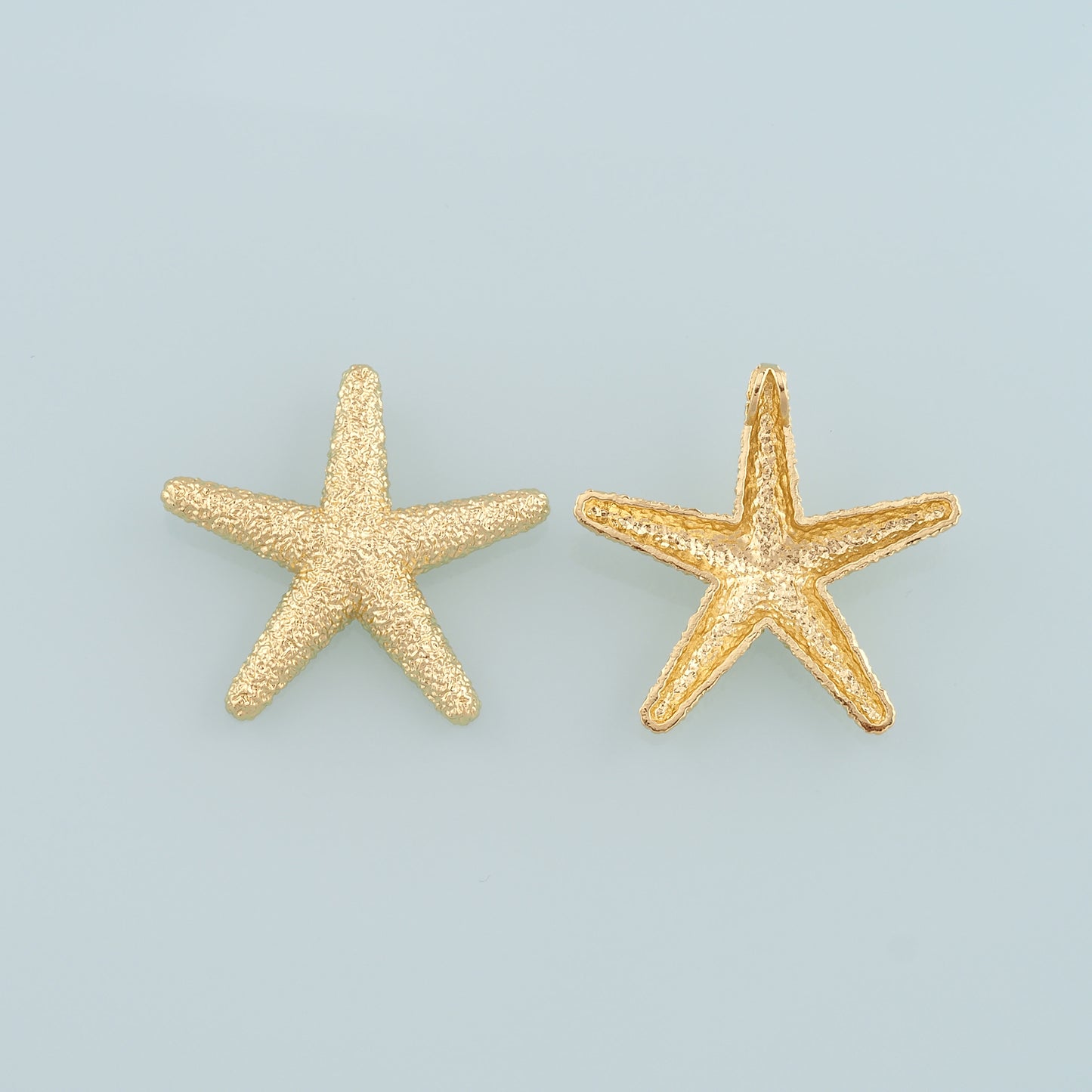 Gold Big Starfish Charms,18K Gold Filled Sea star Pendant,Starfish Charm Bracelet Necklace for DIY Jewelry Making Supply