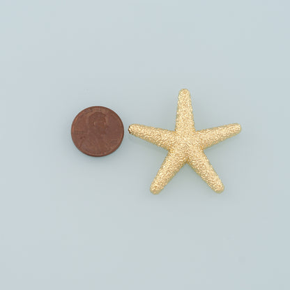 Gold Big Starfish Charms,18K Gold Filled Sea star Pendant,Starfish Charm Bracelet Necklace for DIY Jewelry Making Supply