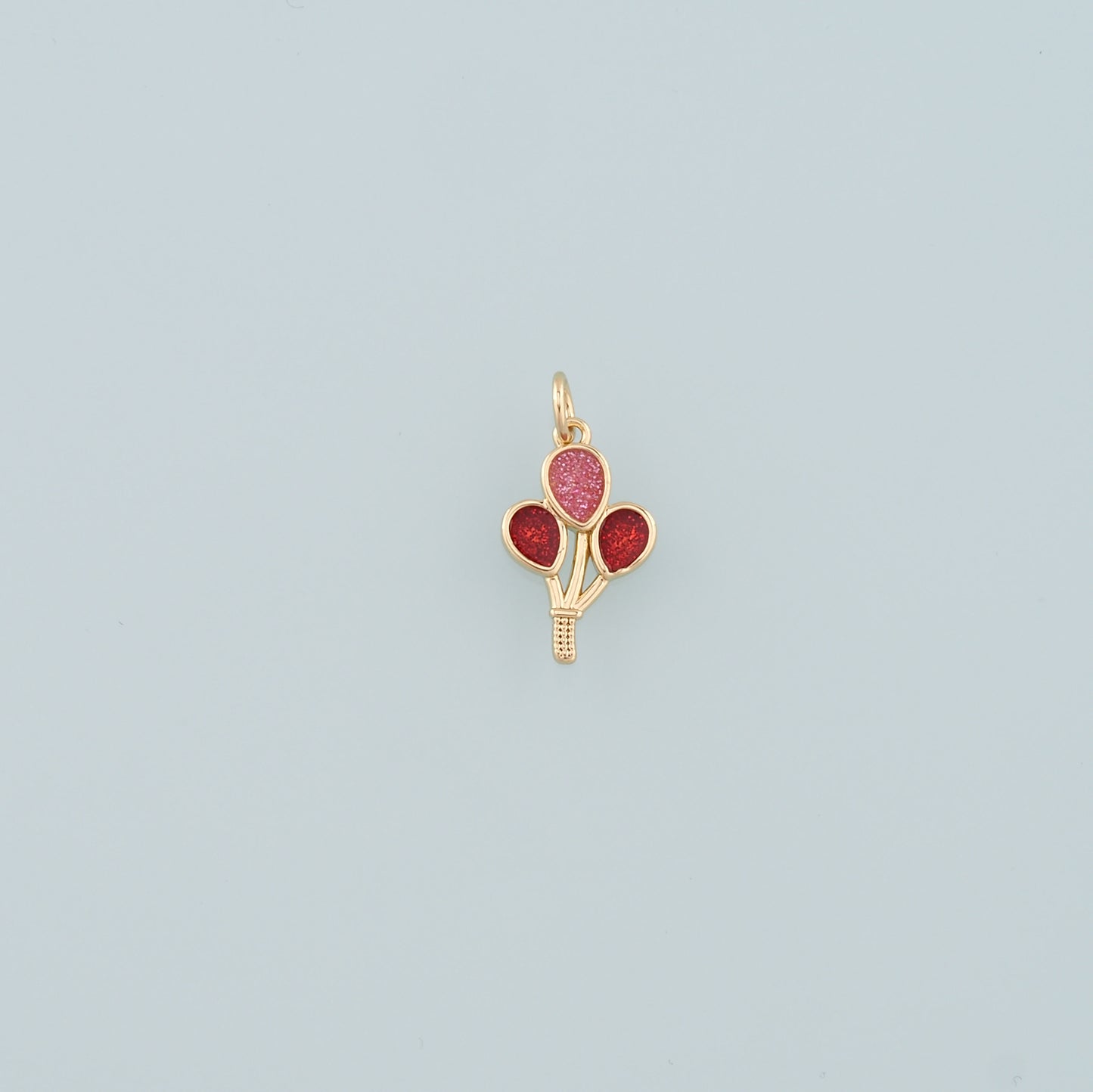 18K Gold Filled Balloon Pendant,Enamel Balloon Charm Bracelet Necklace for DIY Jewelry Making Supply