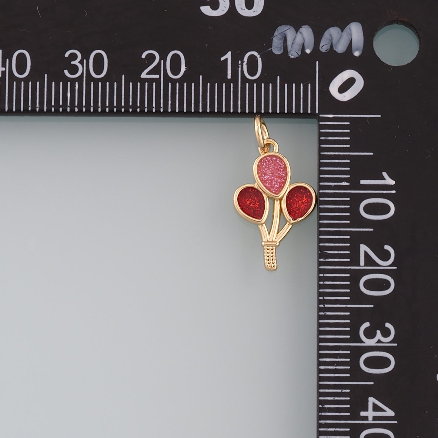 18K Gold Filled Balloon Pendant,Enamel Balloon Charm Bracelet Necklace for DIY Jewelry Making Supply
