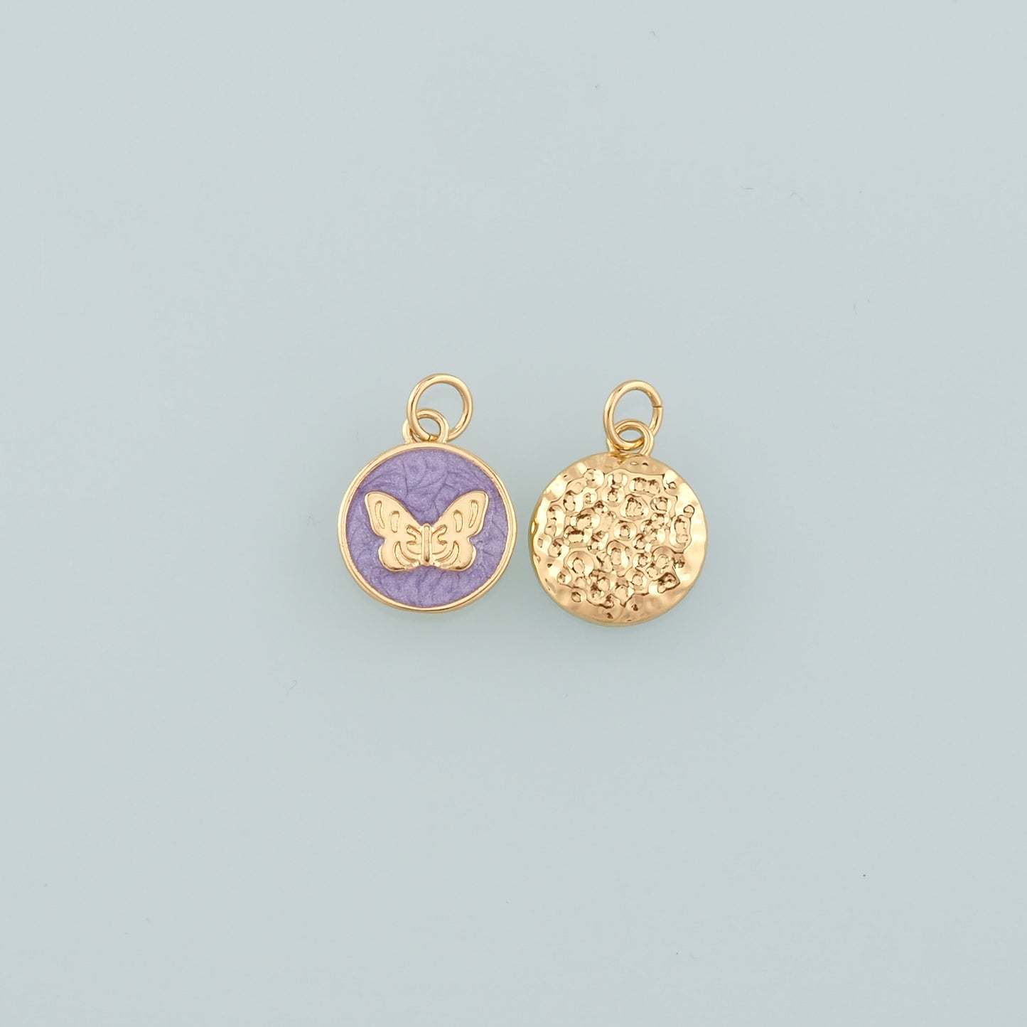 Gold Butterfly Charms,18K Gold Filled Butterfly Pendant,Enamel Butterfly Charm Bracelet Necklace for DIY Jewelry Making Supply