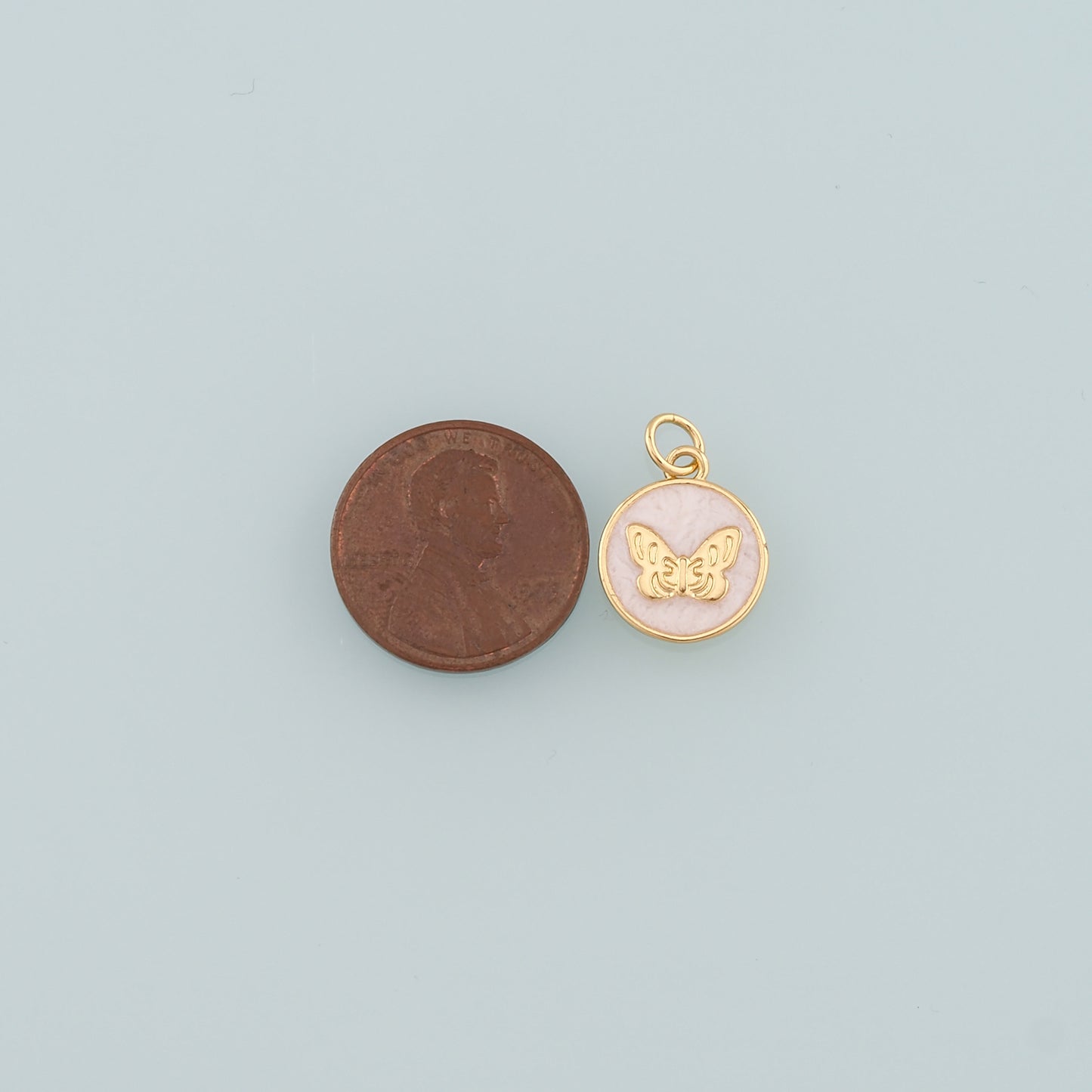 Gold Butterfly Charms,18K Gold Filled Butterfly Pendant,Enamel Butterfly Charm Bracelet Necklace for DIY Jewelry Making Supply