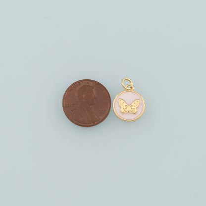 Gold Butterfly Charms,18K Gold Filled Butterfly Pendant,Enamel Butterfly Charm Bracelet Necklace for DIY Jewelry Making Supply
