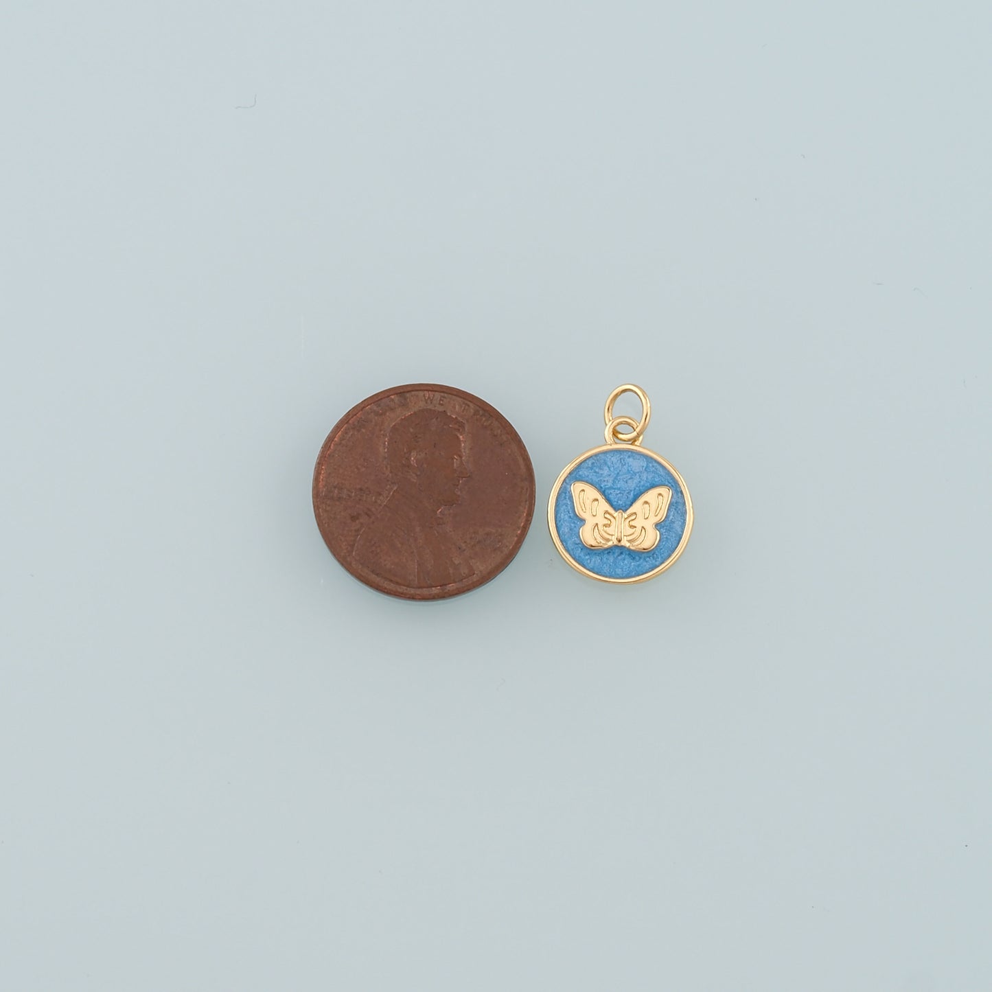 Gold Butterfly Charms,18K Gold Filled Butterfly Pendant,Enamel Butterfly Charm Bracelet Necklace for DIY Jewelry Making Supply