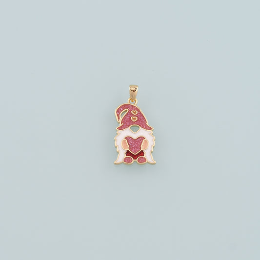 18K Gold Filled Witch Pendant,Enamel Halloween Charm Bracelet Necklace for DIY Jewelry Making Supply
