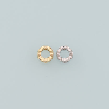 Gold Round Beads Charms,18K Gold Filled Round Flat Spacer beads Bracelet Necklace for DIY Jewelry Making Supply
