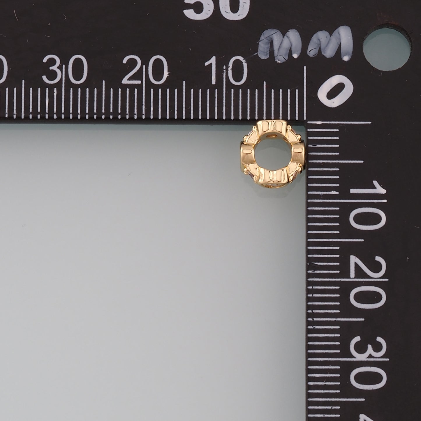 Gold Round Beads Charms,18K Gold Filled Round Flat Spacer beads Bracelet Necklace for DIY Jewelry Making Supply