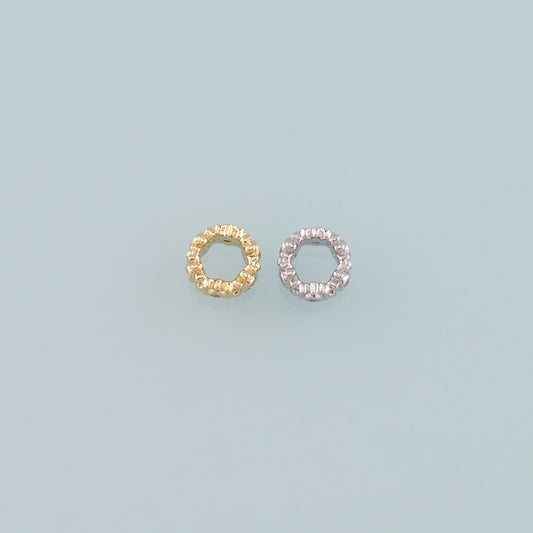 Gold Round Beads Charms,18K Gold Filled Round Flat Spacer beads Bracelet Necklace for DIY Jewelry Making Supply