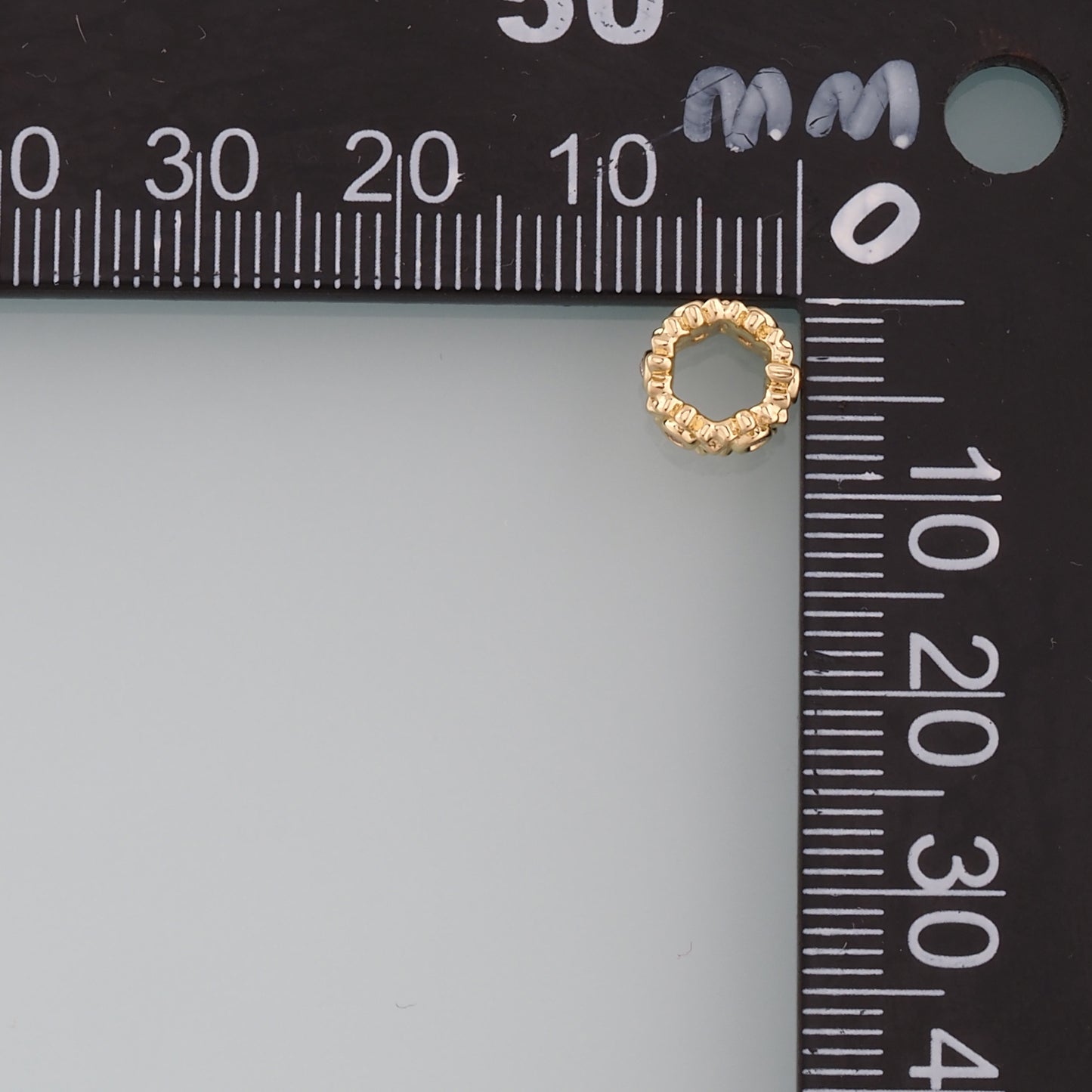 Gold Round Beads Charms,18K Gold Filled Round Flat Spacer beads Bracelet Necklace for DIY Jewelry Making Supply