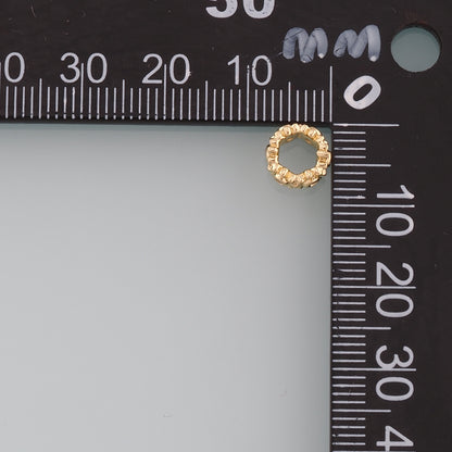 Gold Round Beads Charms,18K Gold Filled Round Flat Spacer beads Bracelet Necklace for DIY Jewelry Making Supply