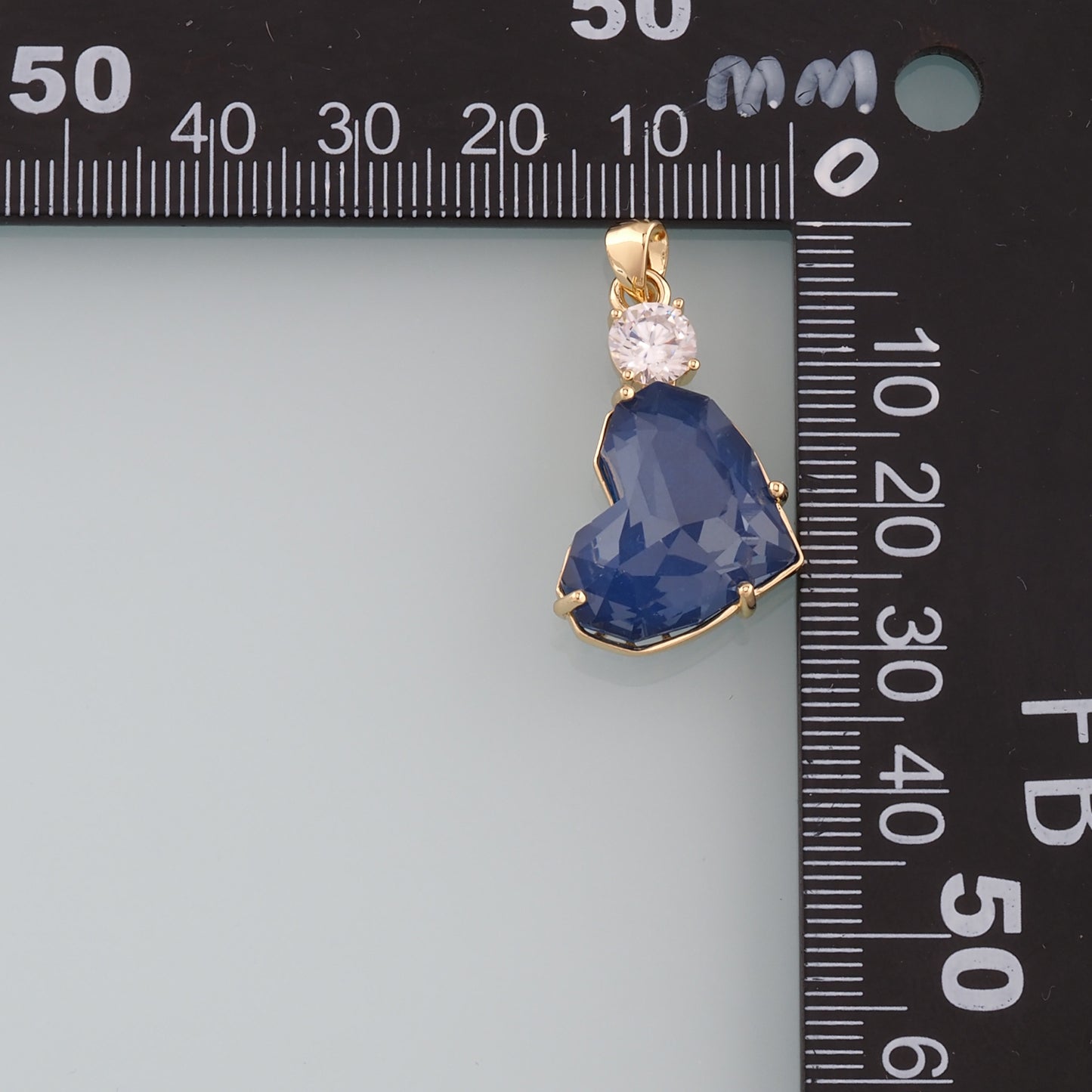 Gold Crystal Charms,18K Gold Filled Heart Pendant,Heart Crystal Charm Bracelet Necklace for DIY Jewelry Making Supply