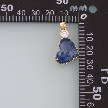 Gold Crystal Charms,18K Gold Filled Heart Pendant,Heart Crystal Charm Bracelet Necklace for DIY Jewelry Making Supply