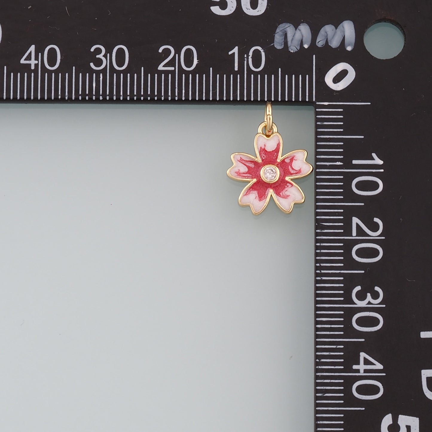 Gold Flower Charms,18K Gold Filled Flower Pendant,Enamel Flower Charm Bracelet Necklace for DIY Jewelry Making Supply