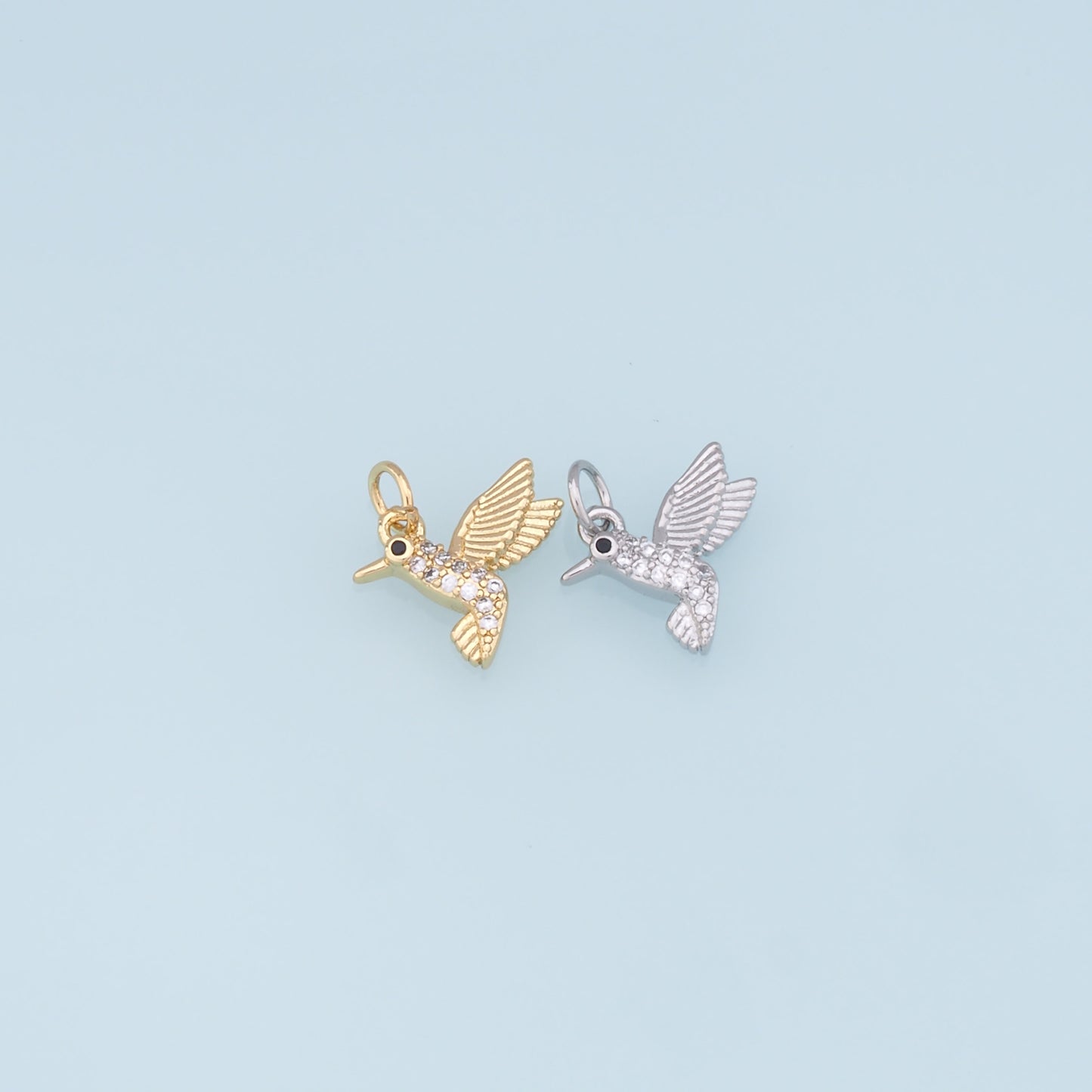 Gold Bird Charms,18K Gold Filled Bird Pendant,Silver Bird Charm Bracelet Necklace for DIY Jewelry Making Supply