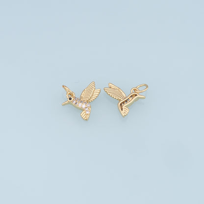 Gold Bird Charms,18K Gold Filled Bird Pendant,Silver Bird Charm Bracelet Necklace for DIY Jewelry Making Supply