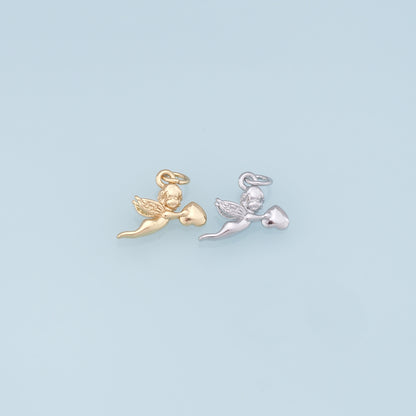 Gold Angel Charms,18K Gold Filled Angel Pendant,Angel Charm Bracelet Necklace for DIY Jewelry Making Supply