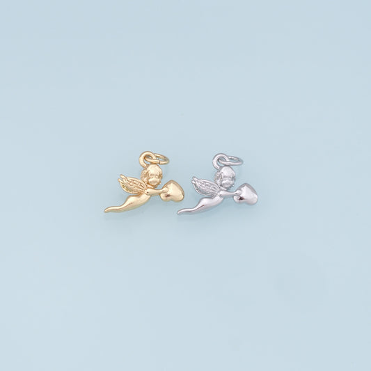 Gold Angel Charms,18K Gold Filled Angel Pendant,Angel Charm Bracelet Necklace for DIY Jewelry Making Supply