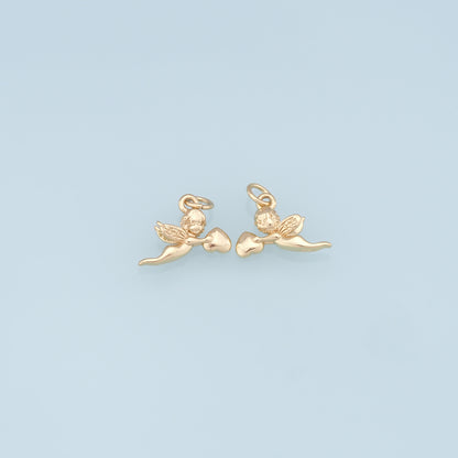 Gold Angel Charms,18K Gold Filled Angel Pendant,Angel Charm Bracelet Necklace for DIY Jewelry Making Supply