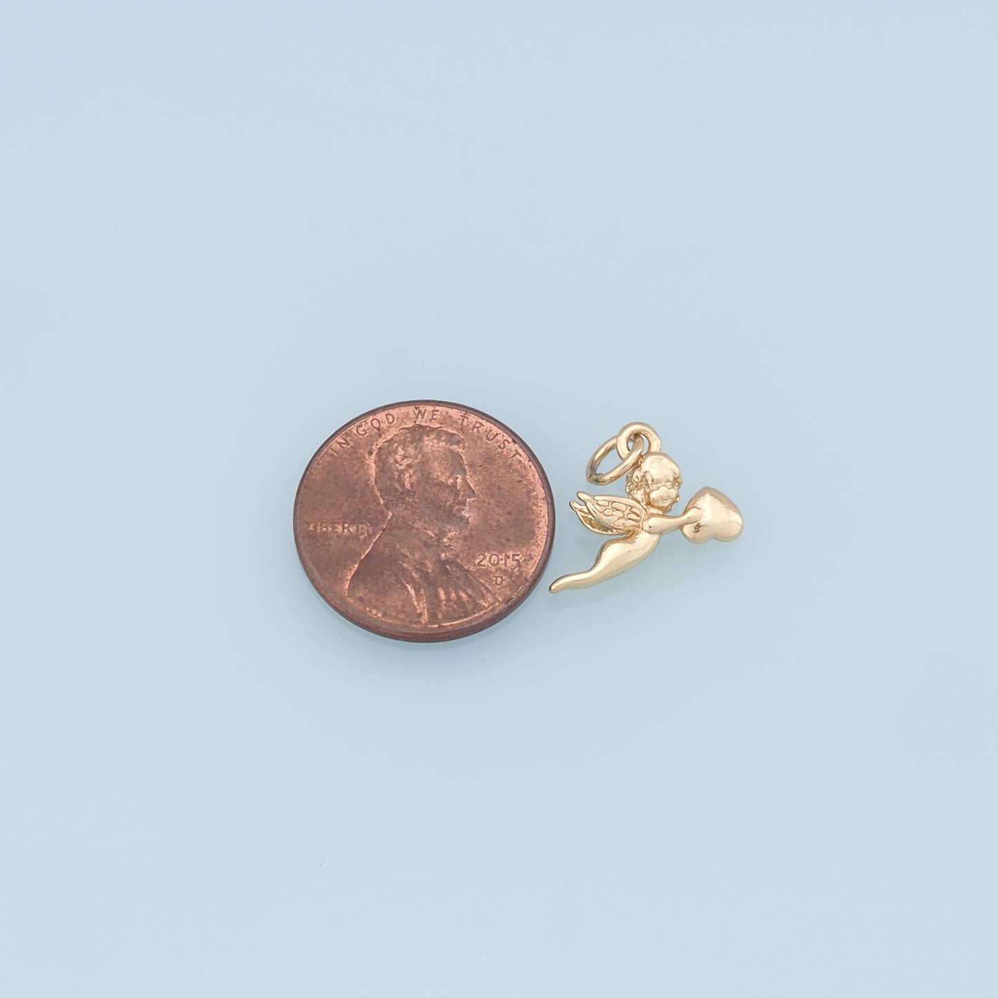 Gold Angel Charms,18K Gold Filled Angel Pendant,Angel Charm Bracelet Necklace for DIY Jewelry Making Supply
