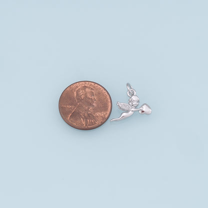 Gold Angel Charms,18K Gold Filled Angel Pendant,Angel Charm Bracelet Necklace for DIY Jewelry Making Supply
