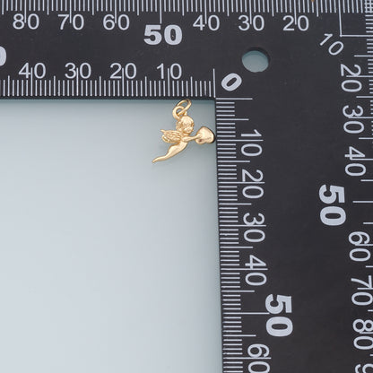 Gold Angel Charms,18K Gold Filled Angel Pendant,Angel Charm Bracelet Necklace for DIY Jewelry Making Supply