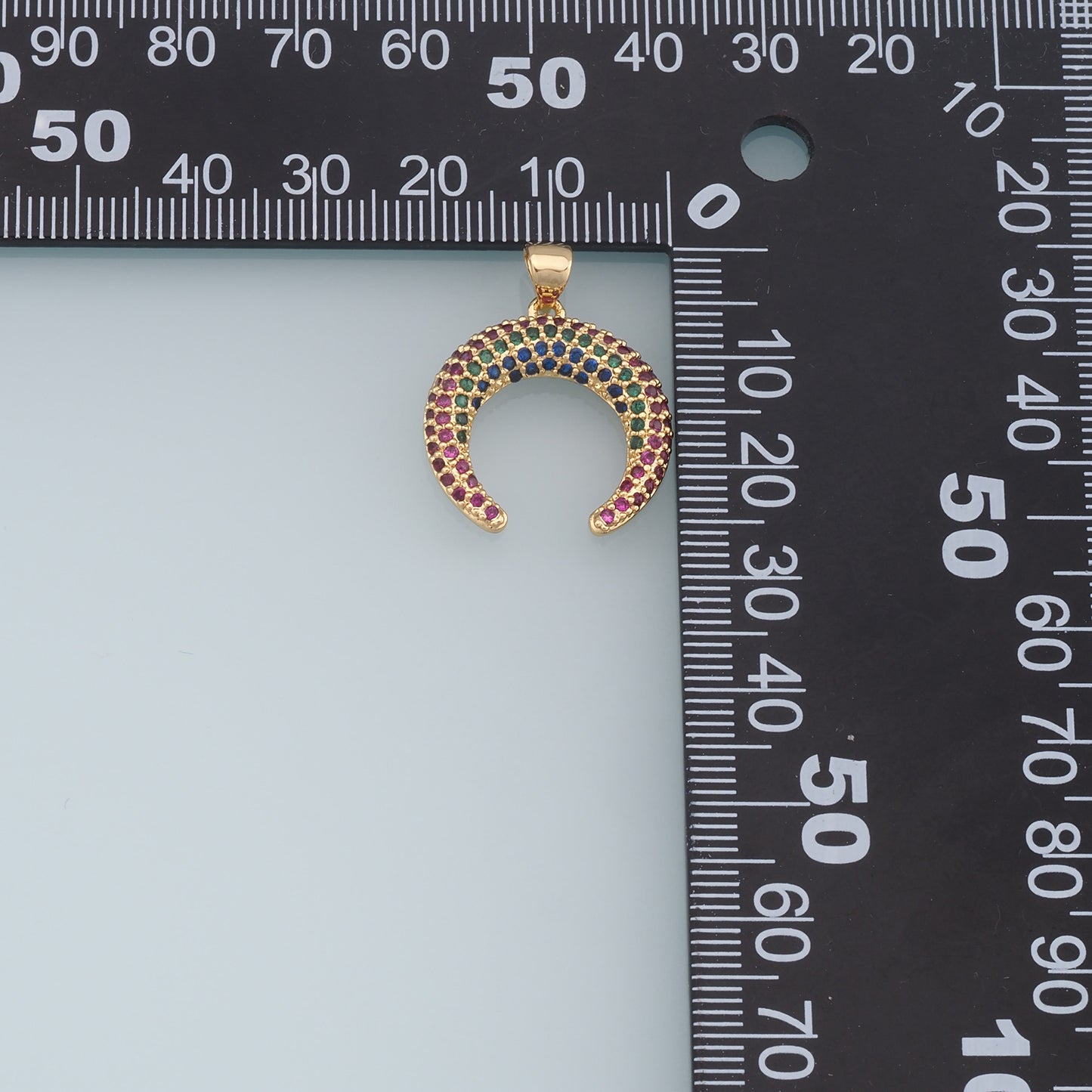 Gold Moon Charms,18K Gold Filled Moon Pendant,CZ Micro Pave Star Charm Bracelet Necklace for DIY Jewelry Making Supply