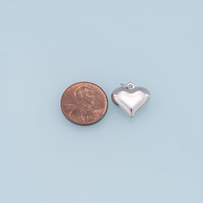 Gold Heart Charms,18K Gold Filled Heart Pendant,Heart Charm Bracelet Necklace for DIY Jewelry Making Supply