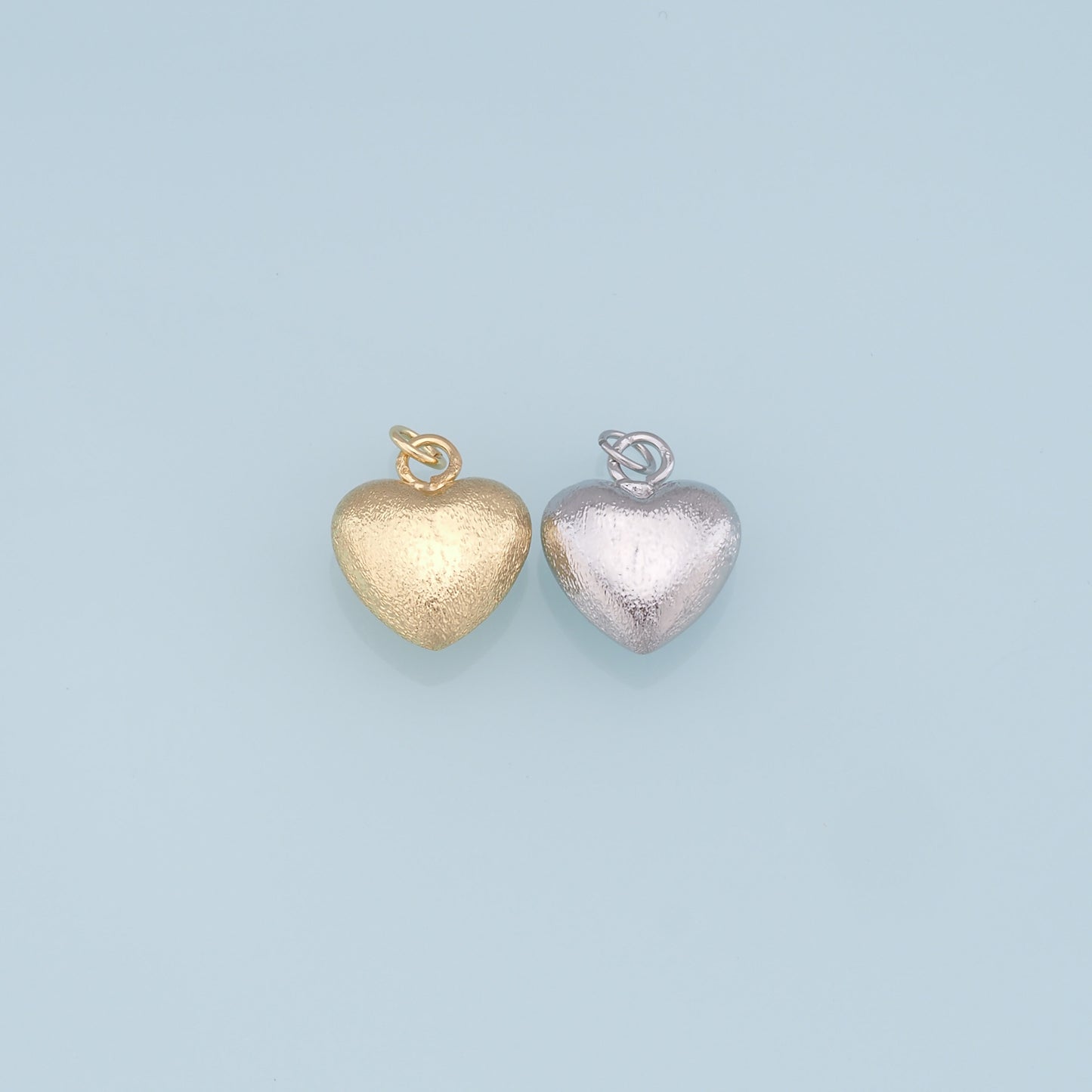 Gold Heart Charms,18K Gold Filled Heart Pendant,Heart Charm Bracelet Necklace for DIY Jewelry Making Supply