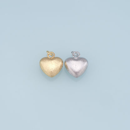 Gold Heart Charms,18K Gold Filled Heart Pendant,Heart Charm Bracelet Necklace for DIY Jewelry Making Supply