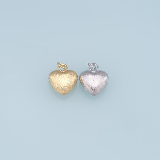 Gold Heart Charms,18K Gold Filled Heart Pendant,Heart Charm Bracelet Necklace for DIY Jewelry Making Supply