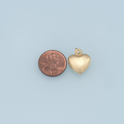 Gold Heart Charms,18K Gold Filled Heart Pendant,Heart Charm Bracelet Necklace for DIY Jewelry Making Supply