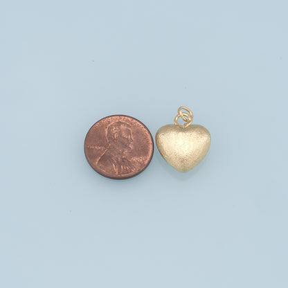 Gold Heart Charms,18K Gold Filled Heart Pendant,Heart Charm Bracelet Necklace for DIY Jewelry Making Supply