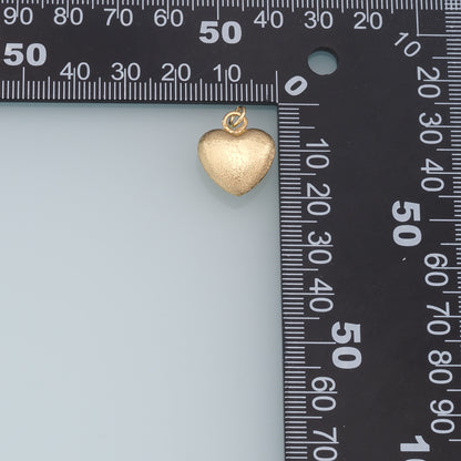 Gold Heart Charms,18K Gold Filled Heart Pendant,Heart Charm Bracelet Necklace for DIY Jewelry Making Supply