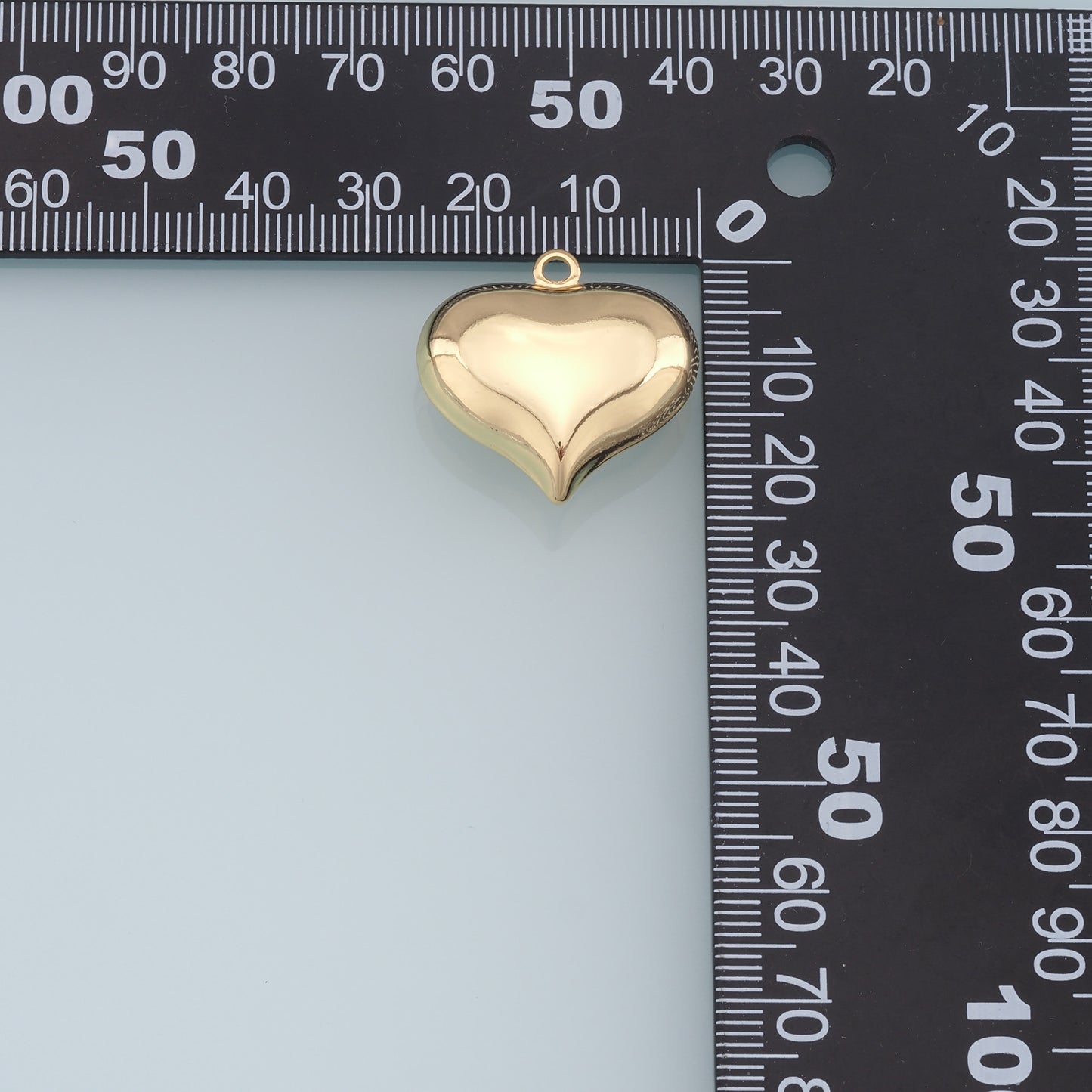 Gold Heart Charms,18K Gold Filled Heart Pendant,Heart Charm Bracelet Necklace for DIY Jewelry Making Supply