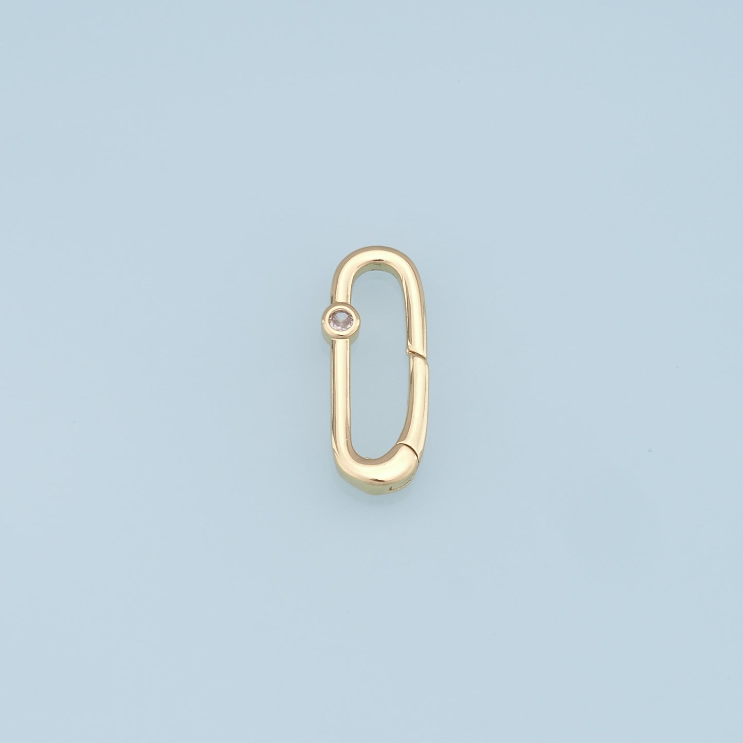 18K Gold Filled Oval Carabiner Clasp,Buckle Clasp,Carabiner Screw Clasp,Turnbuckle,for DIY Jewelry