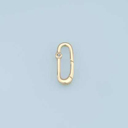 18K Gold Filled Oval Carabiner Clasp,Buckle Clasp,Carabiner Screw Clasp,Turnbuckle,for DIY Jewelry