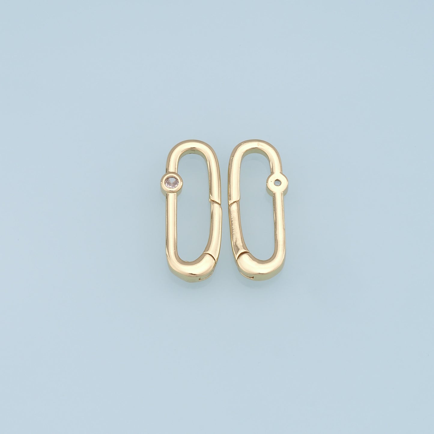 18K Gold Filled Oval Carabiner Clasp,Buckle Clasp,Carabiner Screw Clasp,Turnbuckle,for DIY Jewelry