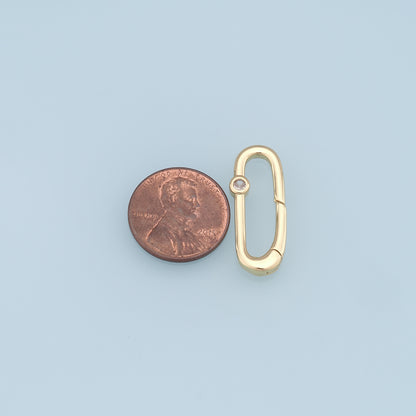 18K Gold Filled Oval Carabiner Clasp,Buckle Clasp,Carabiner Screw Clasp,Turnbuckle,for DIY Jewelry