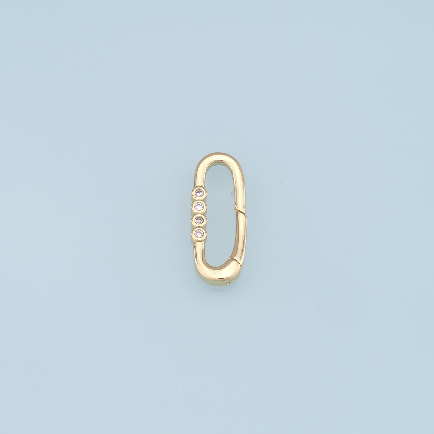 18K Gold Filled Oval Carabiner Clasp,Buckle Clasp,Carabiner Screw Clasp,Turnbuckle,for DIY Jewelry