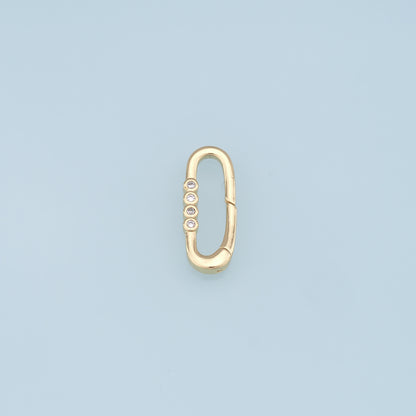 18K Gold Filled Oval Carabiner Clasp,Buckle Clasp,Carabiner Screw Clasp,Turnbuckle,for DIY Jewelry