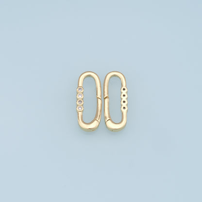 18K Gold Filled Oval Carabiner Clasp,Buckle Clasp,Carabiner Screw Clasp,Turnbuckle,for DIY Jewelry