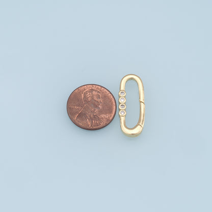 18K Gold Filled Oval Carabiner Clasp,Buckle Clasp,Carabiner Screw Clasp,Turnbuckle,for DIY Jewelry