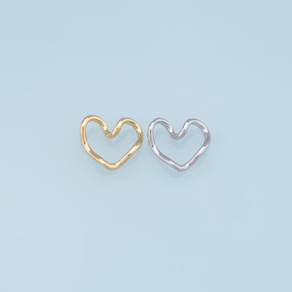 Gold Heart Charms,18K Gold Filled Heart Pendant,Heart Charm Bracelet Necklace for DIY Jewelry Making Supply
